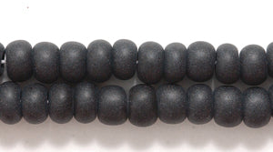 6SB109-M: CZ Seed Bead Opaque Black Matte 6/0 36STR