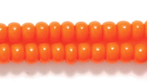 6SB134: CZ Seed Bead Opaque Orange 6/0 36STR