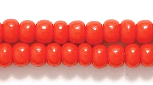 6SB142R: CZ Seed Bead Opaque LT Red 6/0-6STR
