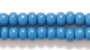 6SB167: CZ Seed Bead Opaque Slate Blue 6/0 36STR