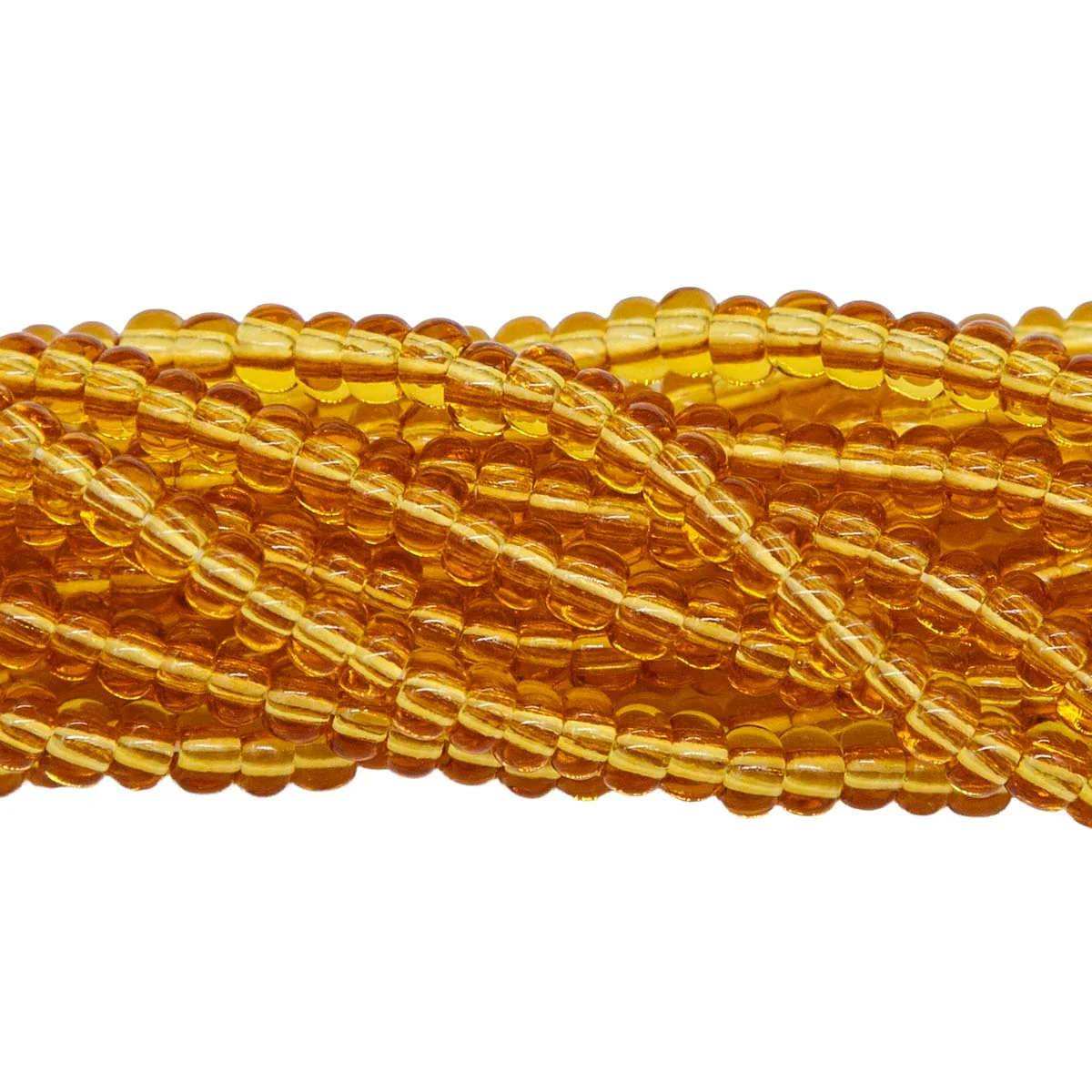 6SB254: CZ Seed Bead TR Topaz 6/0 36STR