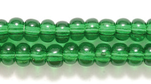 6SB283: CZ Seed Bead TR Medium  Green 6/0 36STR