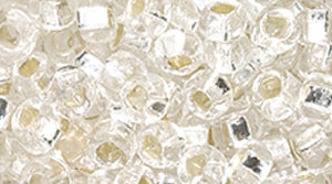 6SB412-L: CZ Seed Bead Silverlined Crystal 6/0 100GM
