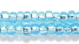 6SB462R: CZ Seed Bead SIL-Line LT Aqua 6/0-6STR