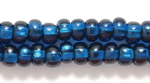 6SB469R: CZ Seed Bead SIL-Line Montana Blue 6/0-6STR
