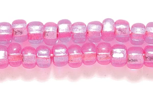 6SB494-DY: CZ Seed Bead Silver Lined Dyed Dark Pink 6/0 36STR