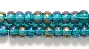 6SB587-TR: CZ Seed Bead Trans Emerald AB 6/0-6STR