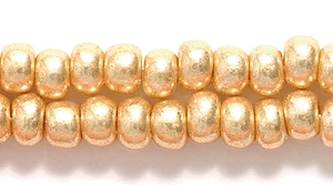 6SB851: CZ Seed Bead Metallic Champagne Gold 6/0 36STR