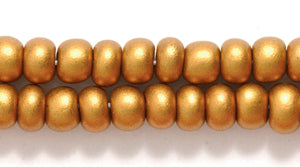 6SB954-ME: CZ Seed Bead Silk Dark Gold 6/0 36STR
