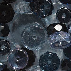 70FC9012R: Faceted Disc Steel Gray Mix-63PC