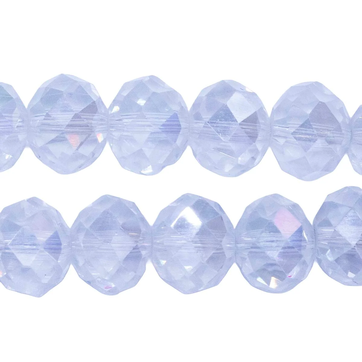 77CD513: Crystal Round Rondelle Crystal AB 8x10mm 50