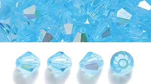 82CC562: Preciosa Crystal Dia Aqua Bohemica AB 4mm-144PC