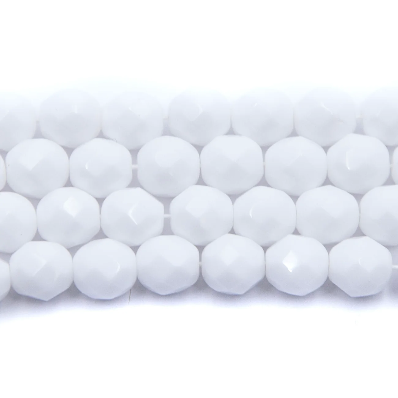 8FC112R: CZ FACET RD White 8mm-25PC