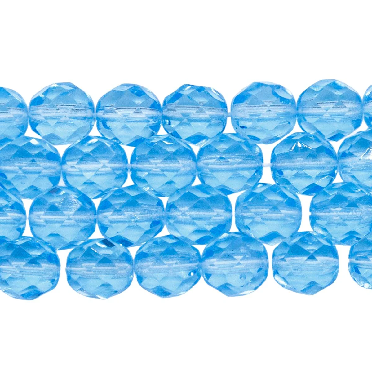 8FC262R: CZ FACET RD Trans LT Aqua 8mm- 25PC