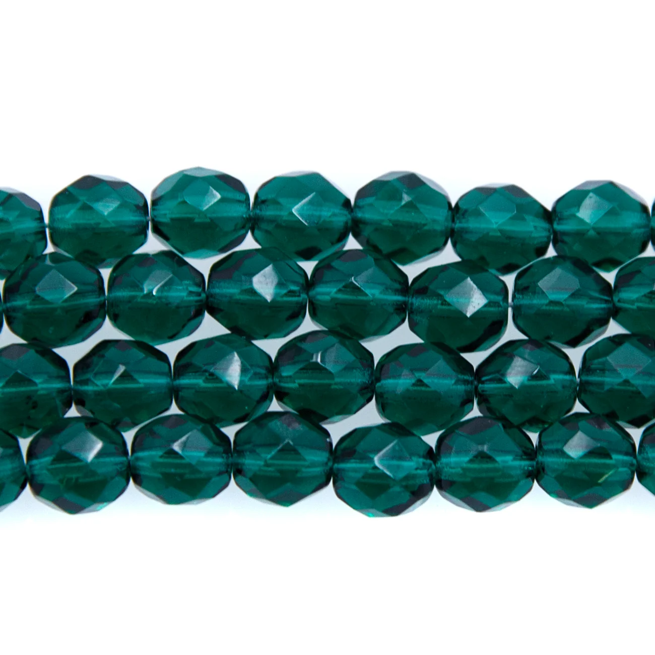 8FC288: CZ FACET RD TRANS Deep Emerald 8mm-150PC