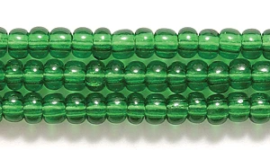 8SB283R: CZ Seed Bead Trans Medium  Green 8/0-1HK