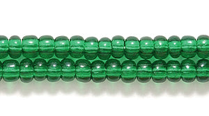 8SB284: CZ Seed Bead TR Christmas Green 8/0 3HK