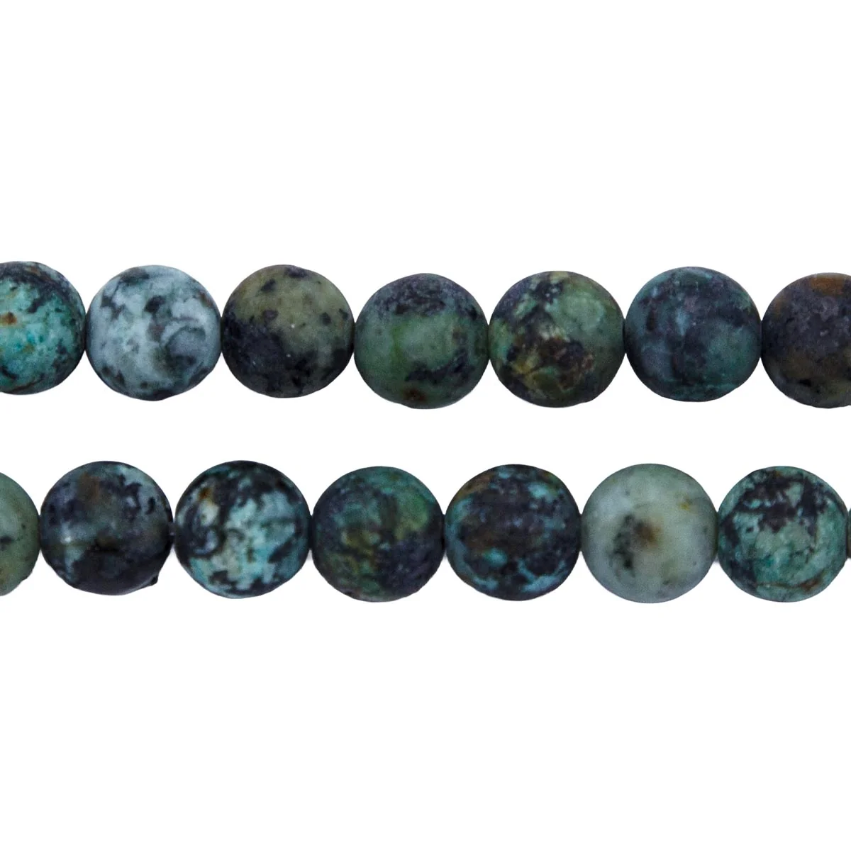 8ST433-8M: African Turquoise Matte Round 8mm