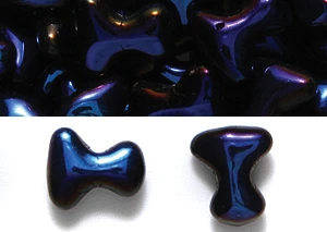 8TE869: CZ Tee Bead Metallic Blue 2x8mm 320PC