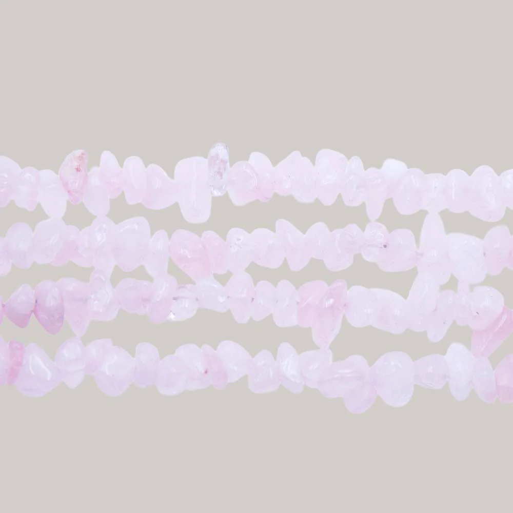 99ST402-N: 8-12mm Rose Quartz Chips 36"