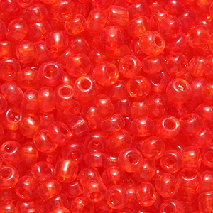 9EP236-2R: Vintage French Transparent Medium Dark Orange#2 9/0 50 Gram Bag