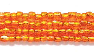 9SC434R: CZ Seed Bead 3-cut SIL-Line Medium Orange 9/0-1HK