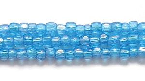 9SC566-TR: CZ Seed Bead 3-cut Trans Dark Aqua Blue AB 9/0-1HK