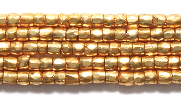 9SC854-GI: CZ Seed Bead 3-cut Terra Golden Iris 9/0 10HK