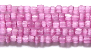 9SC994: CZ Seed Bead 3-cut Satin Solgel Pink Taffy 9/0 10HK