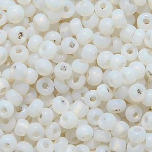 9SV210-3UR: Vintage Venetian White Opal #1 Frosted 9/0 50 Gram Bag