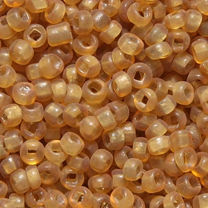 9SV253-16: Vintage Venetian Transparent Gold #16 SQ Hole Frosted 9/0 500 Grams