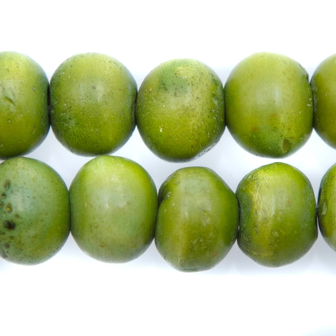 BN100-22: Avocado Colored Bone 12mm 13" String