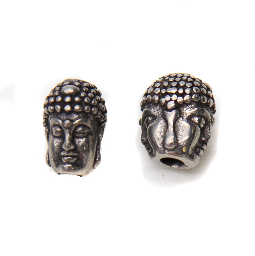 BUDDHA-STN: Buddha Head Stainless Steel 14x9mm 1 Piece