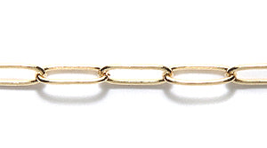 CX160-G: Paperclip Chain 7.9x2.3mm GLD 1FT