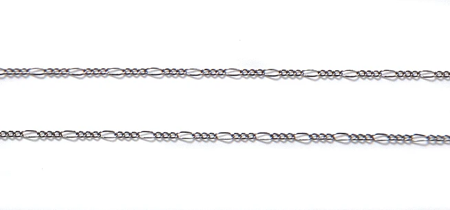 CX894-GM: Chain Extra Fine Figaro 1mm GNMTL 1FT