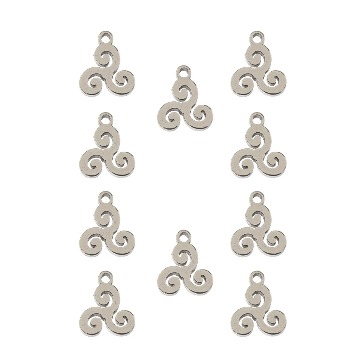 DZ0468-029: Zinc Charms 9.8x8.7mm Pinwheel Silver - 10PPK - Image 2