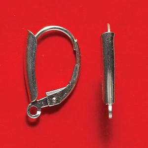 FI532-SS: Earring Leverback Shield Sterling