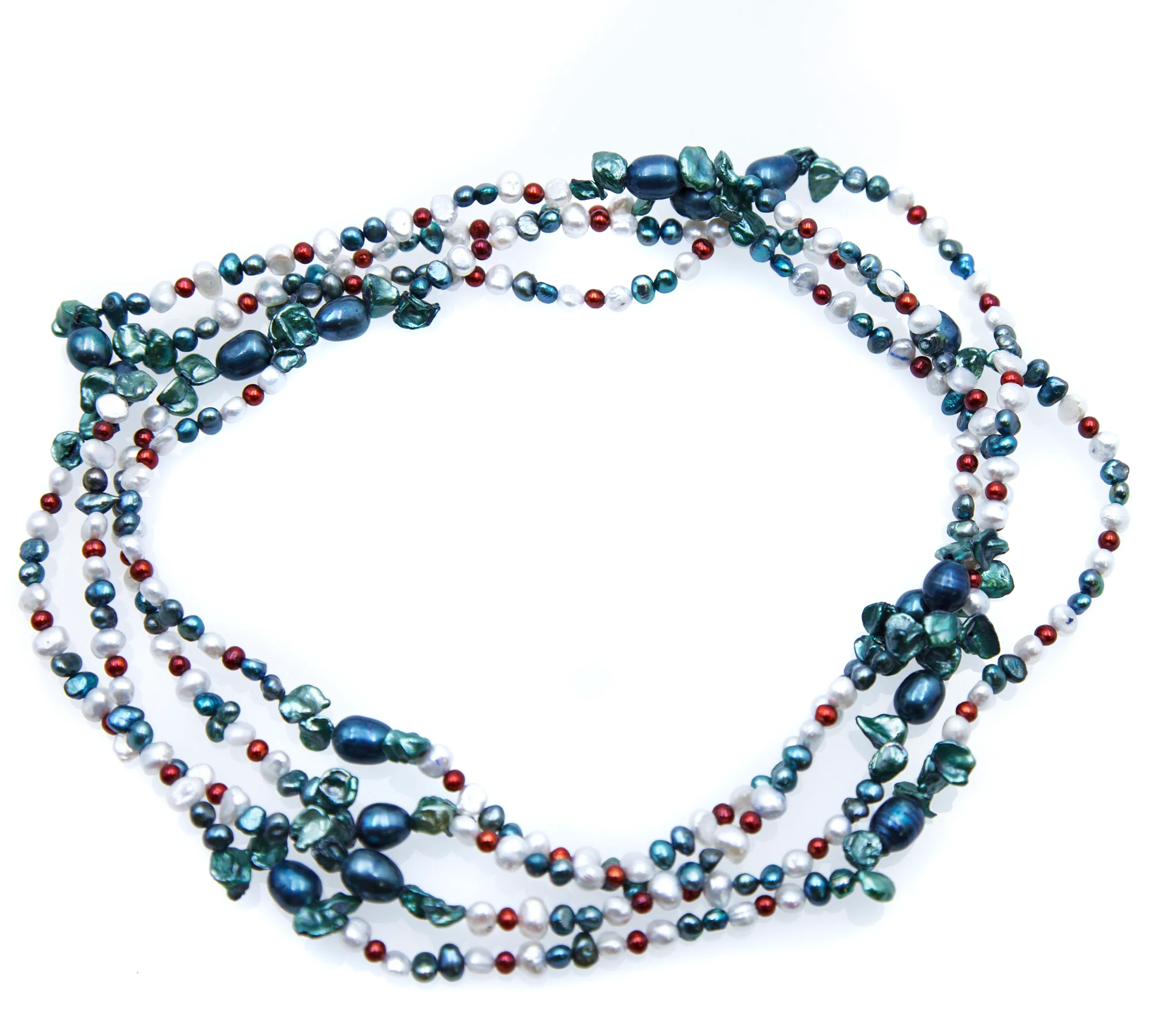FPN3995-12: Pearl Necklace Festive Garland 72" Rope No Clasp
