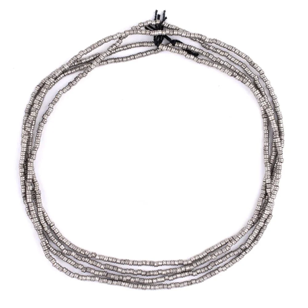 GA1106-SLHSH: KENYA METAL DBL HEISHI SIL 2MM