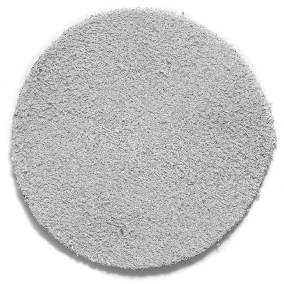 LD115-3: India Suede Leather Disc White 3 Inch - 1 Piece