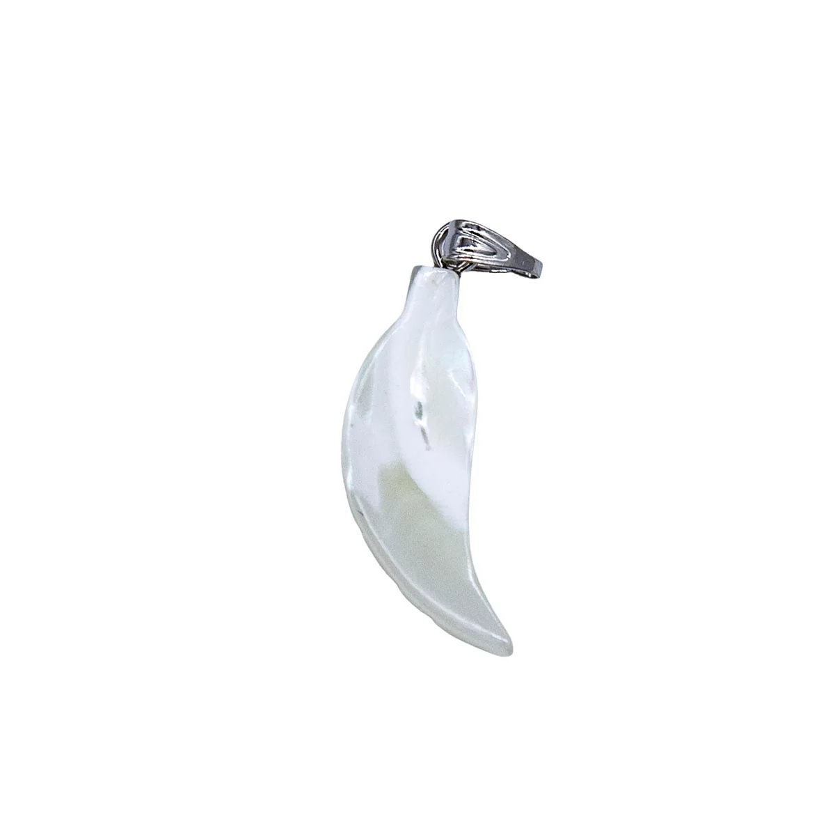 MP466: MOP Feather Charm 8x27mm - 1EA