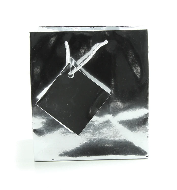 MS6532-S1: Gift Bag Silver 4x2.75x4.5IN 10PC
