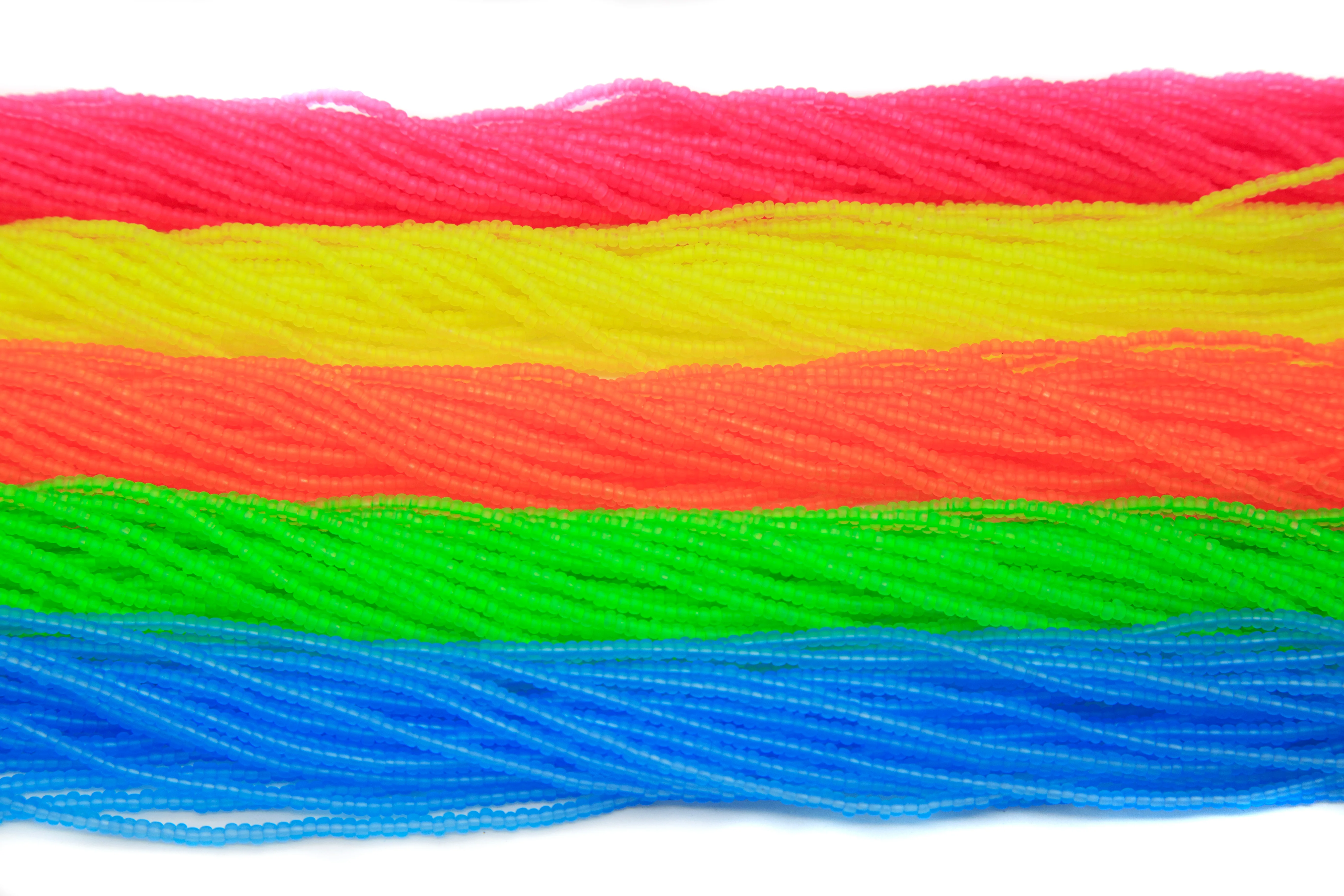 SB999-MX51: Czech Seed Bead Bundle Frosted Neon Mix 11/0