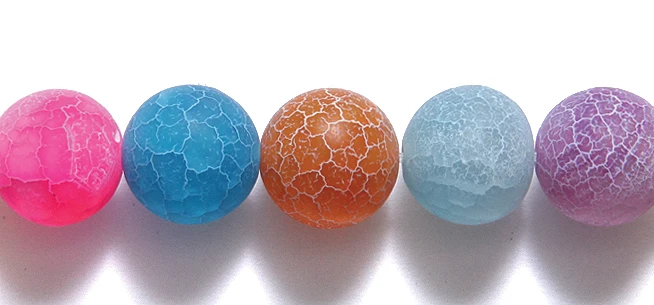 ST5703-12: Mixed Agate Crackle Matte 12mm