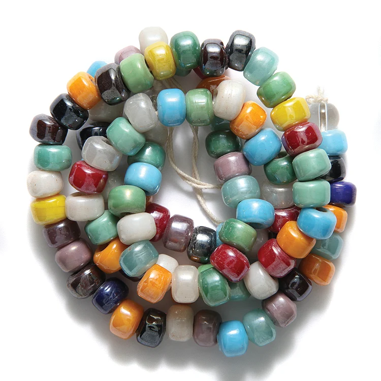 VE524-RL: Bead Mix Roller Crow Luster 9mm 24Inch St